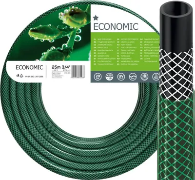 Zdjęcie produktu dla Wąż Ogrodowy do Wody 3 Warstwowy z Oplotem 3/4' 25m Mocny ECONOMIC CELLFAST