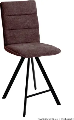 Produktbild von Thekenstuhl (8er-Set) Deliane 47x109x60 Schwarz/Braun