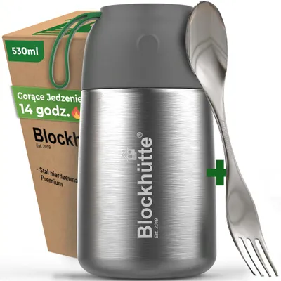 Zdjęcie produktu dla Blockhütte Termos Obiadowy dla Dzieci Szczelny 530 ml Stalowy