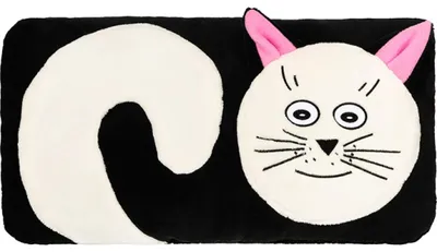 Obrázek produktu pro Tvarovaný polštářek - 45x30 cm - Černá,Bílá
