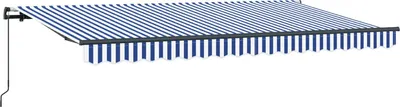 Zdjęcie produktu dla vidaXL Markiza zwijana Niebieska 400 x 200 cm Tkanina