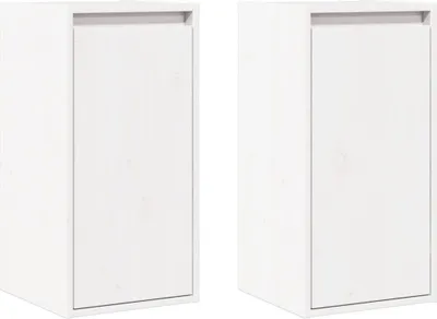 Zdjęcie produktu dla Szafki Ścienne, 2 Szt., Białe, 30X30X60 Cm, Drewno Sosnowe Lumarko!