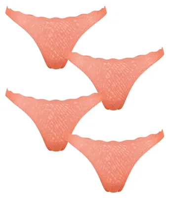 Produktbild von sloggi Damen String 4-Pack ZERO Feel Bliss String - LOVELY APRICOT - Größe M