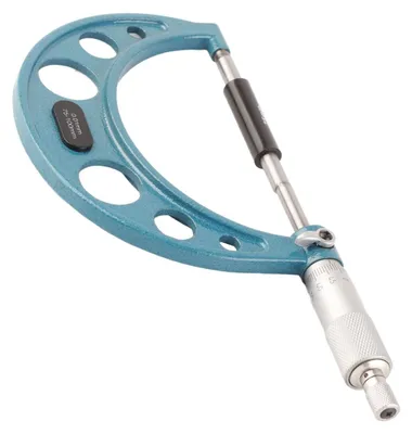 Immagine prodotto di Micrometro esterno ad alta precisione - Acciaio inossidabile - Strumento di misurazione - Design portatile - Precisione di 0,01 mm - Campo di misurazione: 75-100 mm - Micrometro