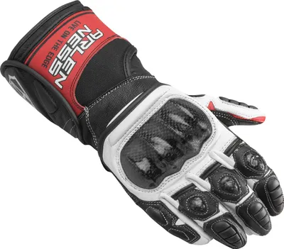 Zdjęcie produktu dla Rękawice motocyklowe Arlen Ness Mugello, czarny/biały/czerwony, S