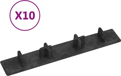 Produktbild von Endkappen für Terrassendielen 10 Stk. Schwarz Kunststoff