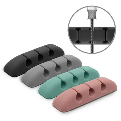 Produktbild von Ringke Kabelclips Kabelorganizer 4 Stück Selbstklebend Silikon 4 Farben