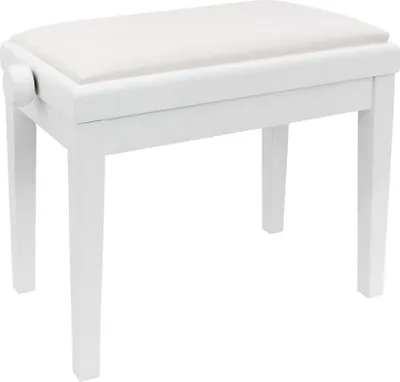 Immagine prodotto di Pianonova HY-PJ023: Sgabello in legno per pianoforte, colore bianco opaco