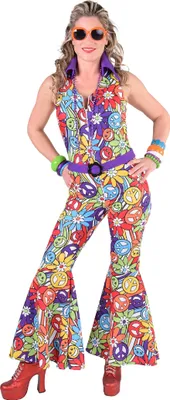 Produktbild von M217192-XXL smile Damen Hippie Overall-Catsuit-Kostüm Jumpsuit Gr.XXL