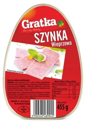 Zdjęcie produktu dla Szynka wieprzowa 455g Gratka