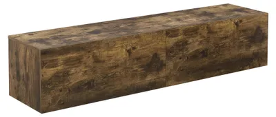 Produktbild von Hängeboard ‘Evaton‘ mit 2 Klappen 140 x 33 x 30 cm Walnussoptik