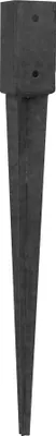 Immagine prodotto di Supporto per palo con punta rivestito di nero 7,1 x 7,1 x 75 cm - per pezzo