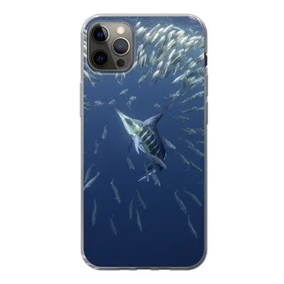Produktbild von MuchoWow® Handyhülle Schutzhülle Hülle für iPhone 13 Pro Max Fisch - Schwertfisch - Wasser Silikon Softcase Handy Hülle - Mobiltelefon