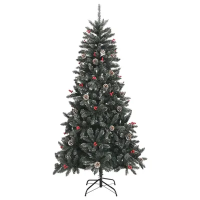 Image de vidaXL Arbre de Noël artificiel avec support Vert 210 cm PVC