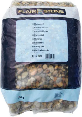 Obrázek produktu pro Štěrk říční Flairstone 8–16 mm pestrý balení 25 kg
