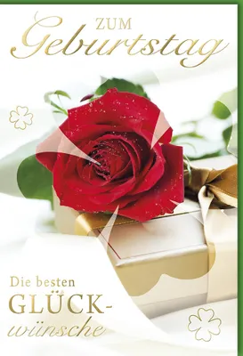 Produktbild von Geburtstag - Glückwunschkarte im Format 11,5 x 17 cm mit Umschlag