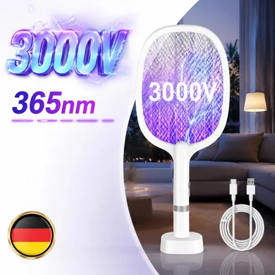 Image de Raid électrique anti-moustiques 3000V, très puissant, avec lampe UV LED 365nm