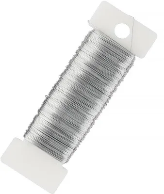 Produktbild von Schmuckdraht 50 m, verzinkt, flexibel, 0,4 mm, für Bastelarbeiten und Dekorationen