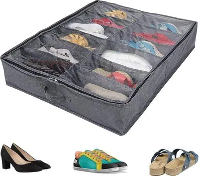Produktbild von Famanu Bettorganizer für Schuhe - unter dem Bett, nicht-gewebtes Material