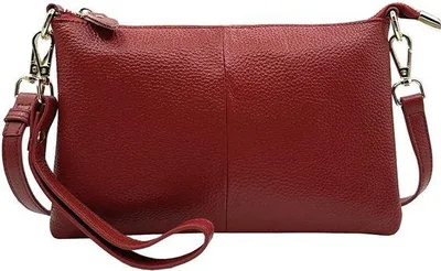 Image de Petit sac à dos en cuir pour femme avec bandoulière (rouge)