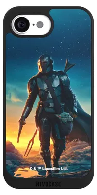 Produktbild von NIVOCASE Handyhülle für Apple iPhone 16e Hülle NIVOpure Case Schwarz Sonnenuntergang Star Wars The Mandalorian