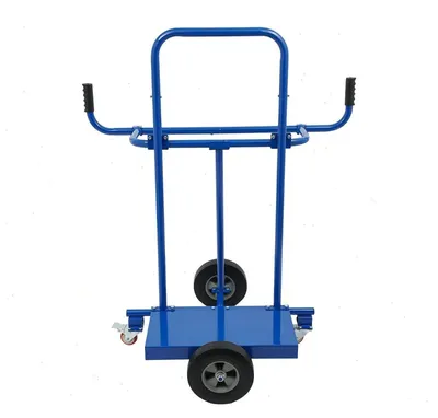 Produktbild von Plattformwagen Panelwagen - Stahl Transportwagen - Tragkraft 300 kg - Q235 Stahlrahmen - 4 Räder mit Bremse - 25 cm Rollen - Blau
