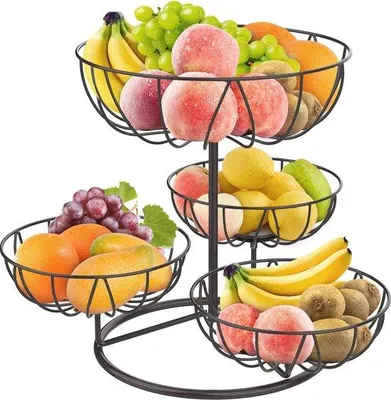 Produktbild von Famanu Obstschale 4-stufig - Abnehmbare und dekorative Obstschalen für die Küche