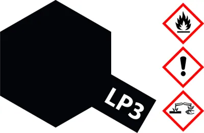 Produktbild von LP-3 Schwarz matt 10ml Kunstharzfarben