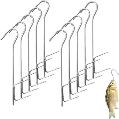 Zdjęcie produktu dla 10 haczyków do wędzenia, 21 cm - stal nierdzewna - wysoka jakość - idealne do wędzenia ryb i mięsa