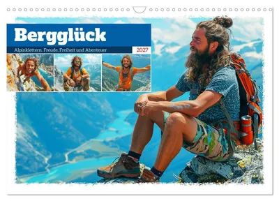 Produktbild von Bergglück. Alpinklettern. Freude, Freiheit und Abenteuer (Wandkalender 2027 DIN A3 quer), CALVENDO Monatskalender