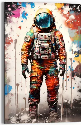 Produktbild von DEQOART Glasbild Echtglas 40x60 cm 'Farben des Kosmos' Wandbild Bild modern Deko