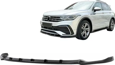 Produktbild von Stoßstange Lippe Lippenverlängerung Spoiler für VW Tiguan II Mk2 R/R Line Facelift 2020–2024 Schwarz.
