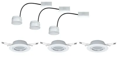 Produktbild von TIP Einbauleuchten 3er Set 3x4,8W schwenkbar LED 3-Stufen dimmbar 230V IP20 weiss