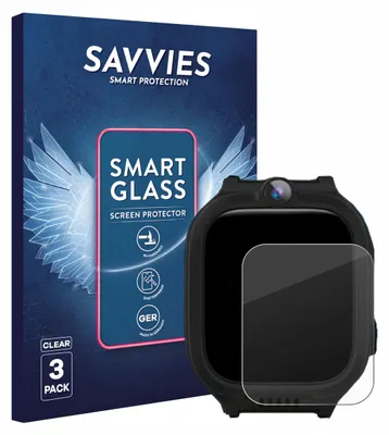 Produktbild von 3x Savvies Schutzglas Folie für VELTIX X Pro 1.69" 9H Panzer Schutzfolie Glas Displayschutz klar transparent
