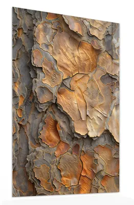 Produktbild von Glasbild 50x75cm in XXL für Wohnzimmer, Schlafzimmer Motiv Rinde Struktur Formen