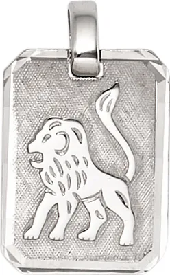 Produktbild von Anhänger Sternzeichen Löwe aus 925 Silber teilmattiert Horoskop