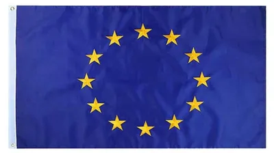 Produktbild von Printwear - Fahne, Polyester, Europäische Union LT3197 (150 cm x 90 cm) (Blau/Gold)