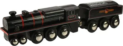Immagine prodotto di Bigjigs Rail Riproduzione in legno della locomotiva Black 5