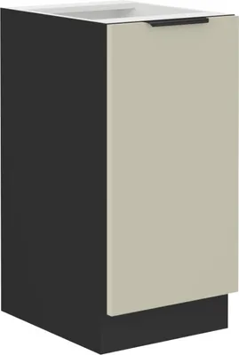 Immagine prodotto di Mobiletto inferiore con anta singola AGAFIJA - larghezza 40 cm, cashmere / nero
