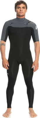 Produktbild von Quiksilver Everyday Sessions 2/2 Mm Kurzarm-neoprenanzug Mit Reißverschluss Auf Der Brust Schwarz S Schwarz S