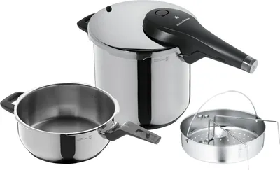Produktbild von WMF Perfect Premium One Pot Schnellkochtopf-Set mit Dampfgareinsatz, 22 cm, 6,5 und 3,0 Liter