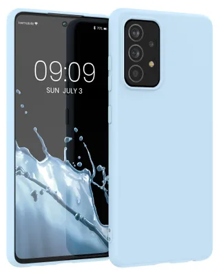 Produktbild von kwmobile Handyhülle für Samsung Galaxy A52 / A52 5G / A52s 5G Hülle - TPU Case - Kabelloses Laden - Schutzhülle Cover in Hellblau matt