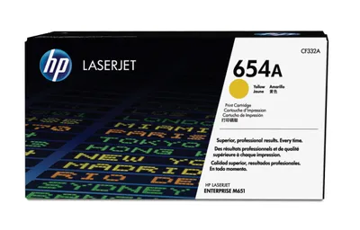 Immagine prodotto di HP 654A - Giallo - originale - LaserJet - Cartuccia toner (CF332A)