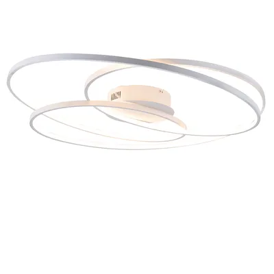 Produktbild von Trio Leuchten - Design Deckenleuchte I Deckenlampe I Lampe I Leuchte weiß 80 cm inkl. LED 3-stufig dimmbar - Rowin Dimmer I Dimmbar I Wohnzimmer I Schlafzimmer - Aluminium Rund - I (nicht austauschbare) LED
