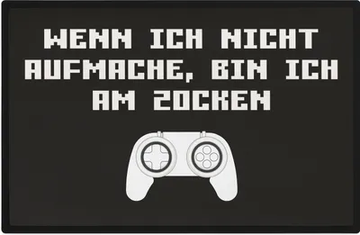 Produktbild von Trendation - Gamer Zocker Fußmatte Geschenk Freund Geschenkidee Wenn Ich Nicht Aufmache Bin Ich Am Zocken