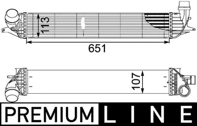 Immagine prodotto di MAHLE CI 151 000P Intercooler LLK per RENAULT LAGUNA III Grandtour (KT0/1) Turbo Intercooler