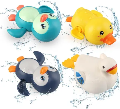 Produktbild von Badespielzeug aus robustem Kunststoff für Kinder zum Spielen in der Badewanne, verschiedene Varianten