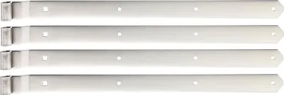 Produktbild von Alberts 845971 Ladenband, gekröpft, Abschluss abgerundet, Edelstahl, Rolle Ø16 mm, Größe 704 x 45 mm, 4er Set