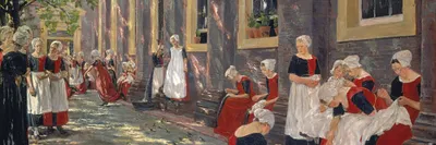 Produktbild von Max Liebermann Kunstdruck Bild - Freistunde Im Amsterdamer Waisenhaus, 1881-1882 (30 x 91 cm)