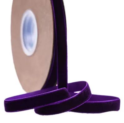 Produktbild von Samtband, 10 mm Breite - Geschenkband - Dekorationsband - Schmuckband - Festivalbänder - Bastelmaterial - 20 Yards Länge - Dekorationsband